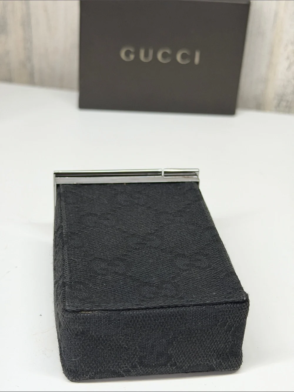 Vintage Gucci Black GG Canvas Case